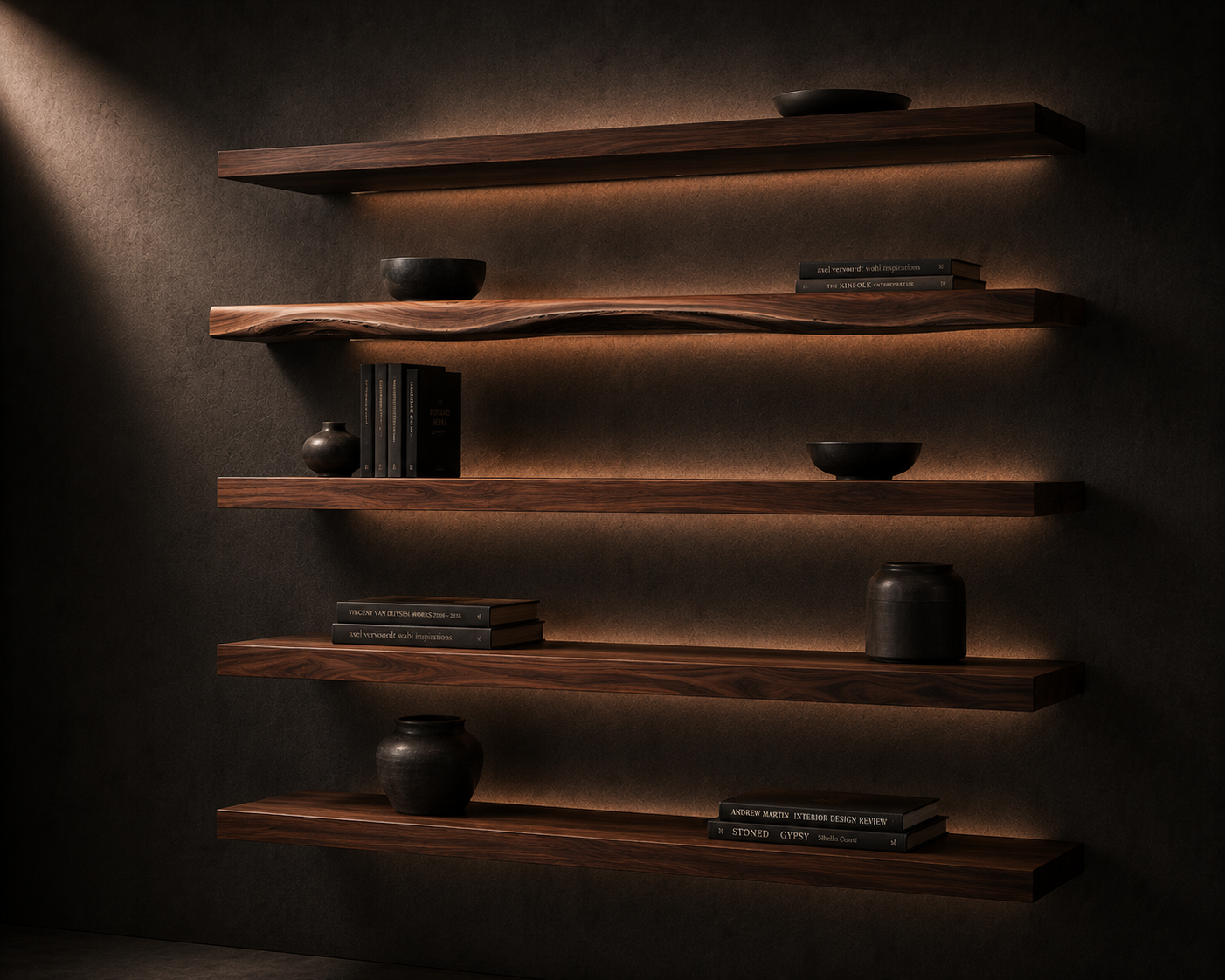Ridgeline Floating Bookcase hero render