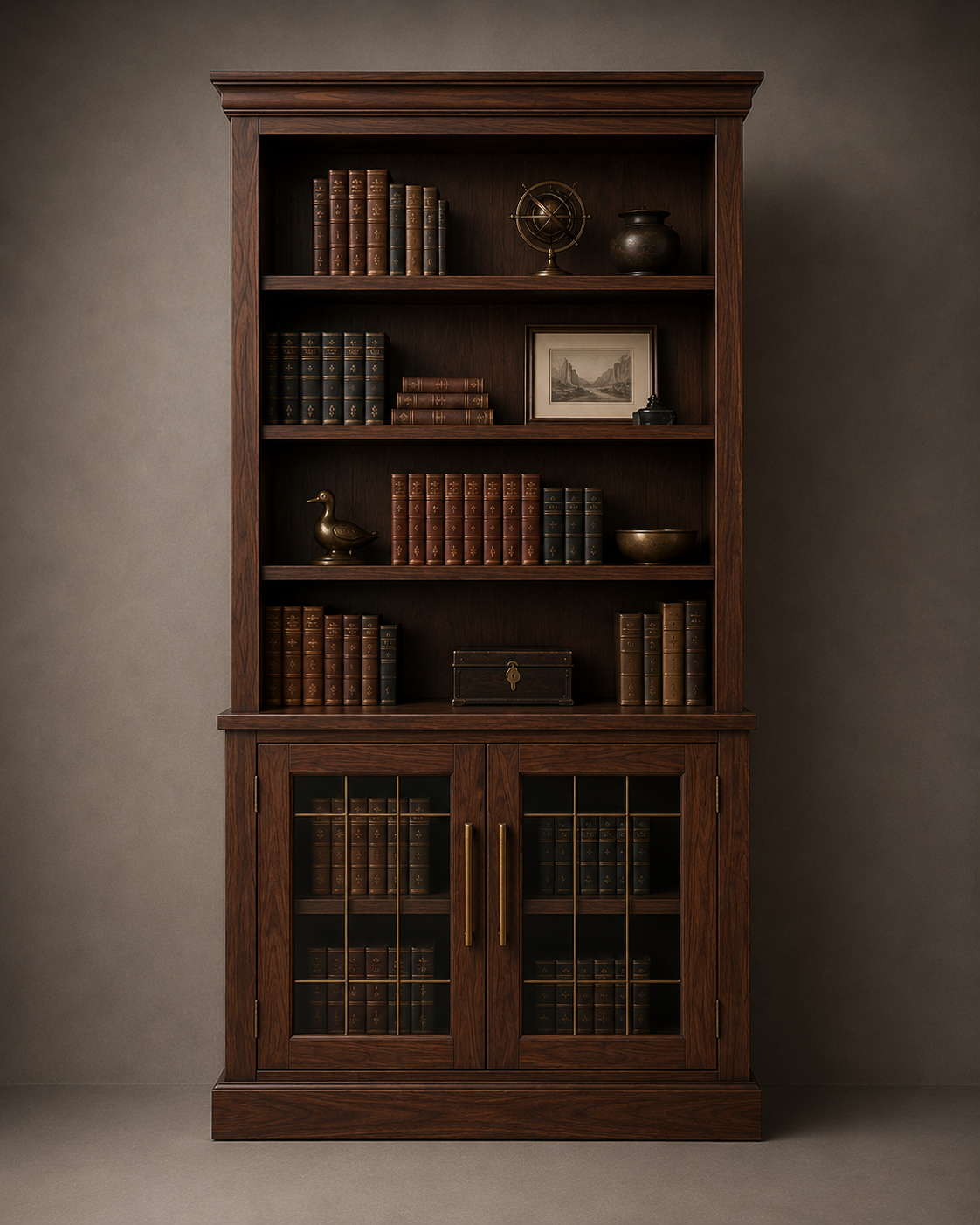 Heritage Library Bookcase hero render
