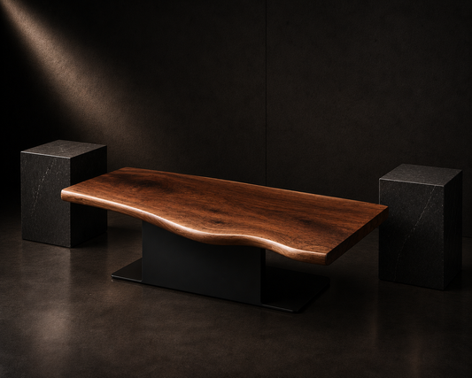 Ridgeline Lounge Set hero render with smooth live edge